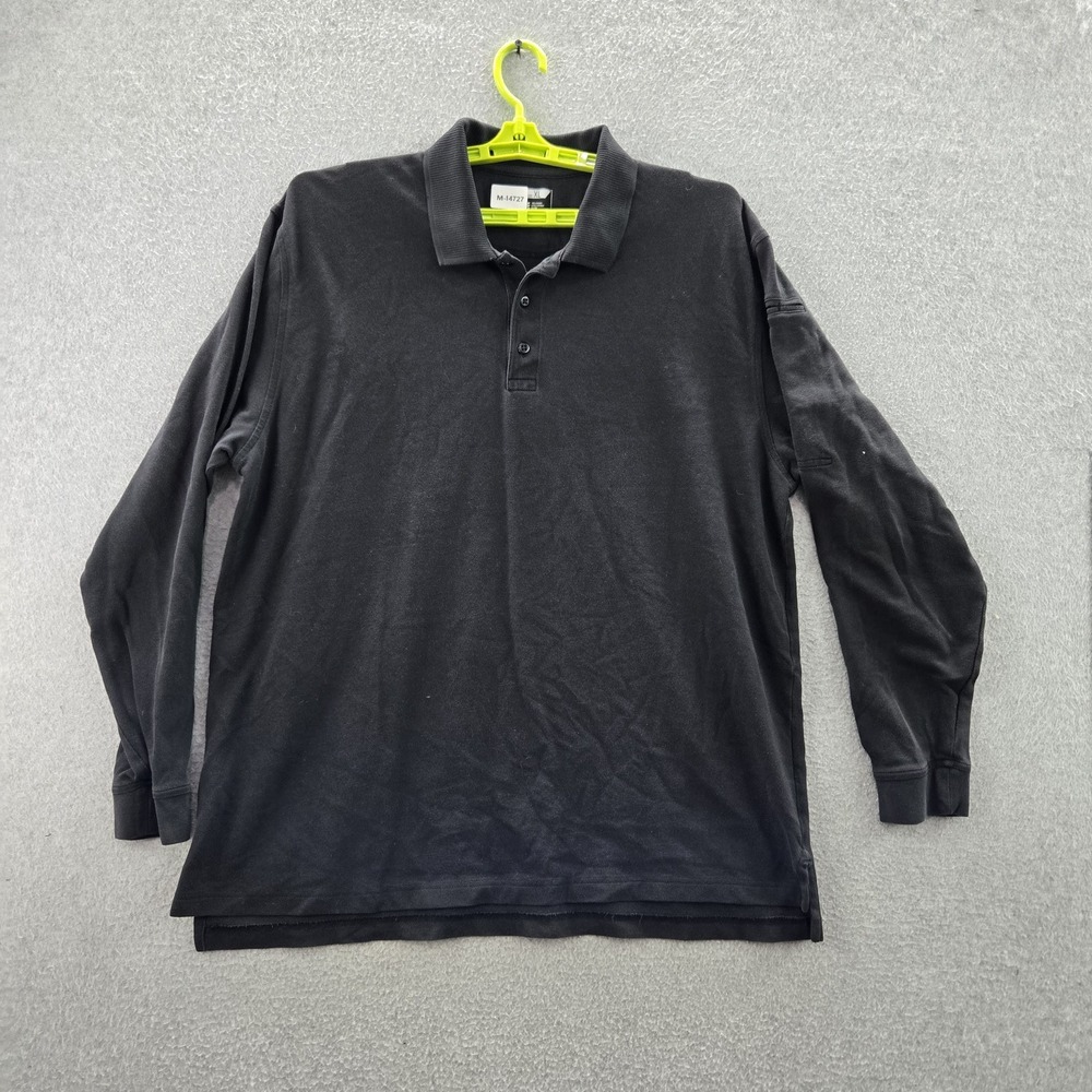 5.11 Tactical Men Polo XL Black Long Sleeve Performance Workwear